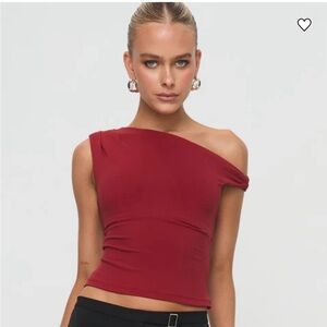 Princess Polly Red Asymmetrical Crop Top